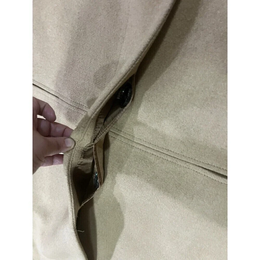 MASSIMO DUTTI Made In Romania  wool blend coat camel Size Medium Wide Arm